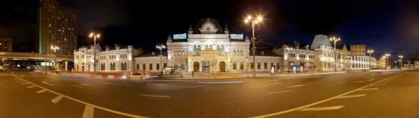 Panorama of the Rizhsky railway station (Rizhsky vokzal, Riga station) is one of the nine main railway stations in Moscow, Russia. It was built in 1901