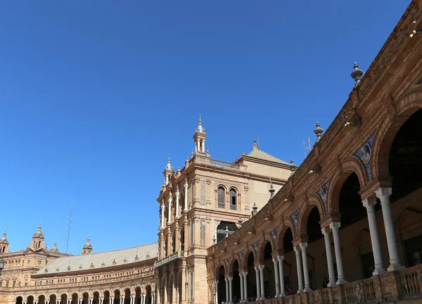 Buildings on the Famous Plaza de Espana (was the venue for the Latin American Exhibition of 1929 )  - Spanish Square in Seville, Andalusia, Spain.