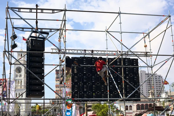 Back of Screen for Music Festival in Iquique, Chile