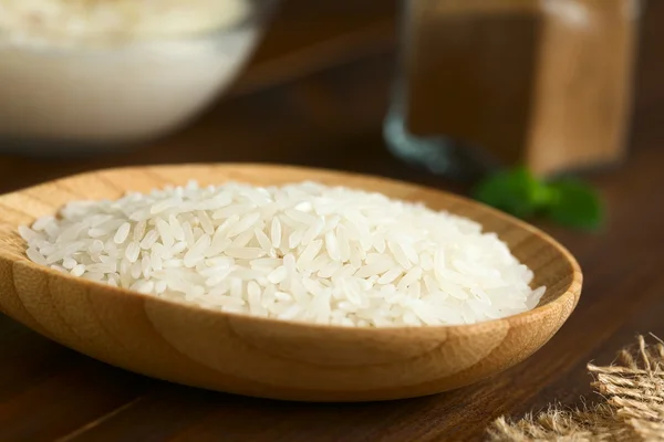 Raw White Rice Grains