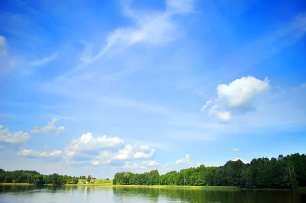 River and sky with cloud.