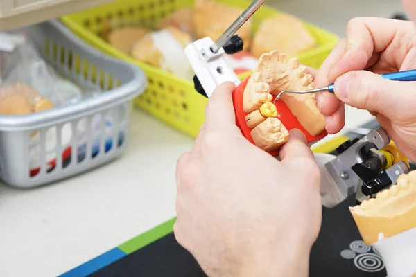 Dental technician working