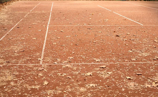 End of summer sport season. Epmty tennis court