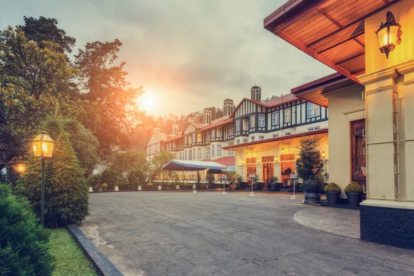 The Grand hotel evening in the light of the setting sun that was built in the style of an Elizabethan era manor house in Nuwara Eliya, Sri Lanka