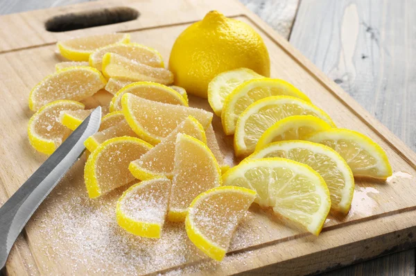 Candied fruit jelly and lemon