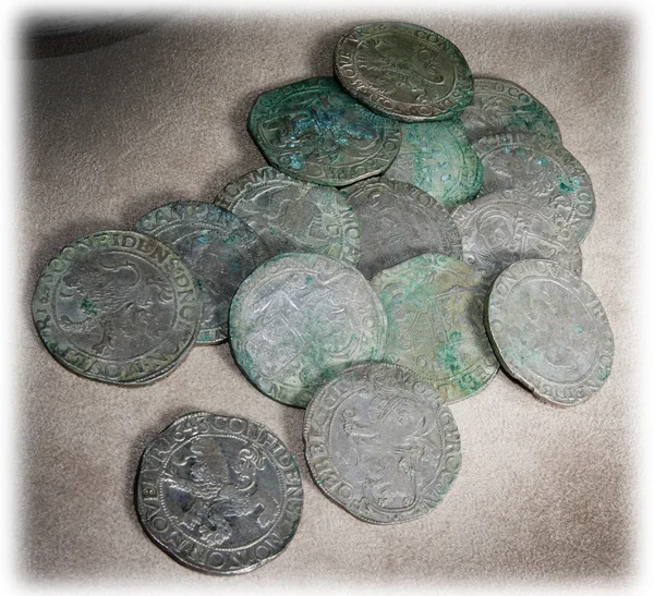 Ancient coins of different metals