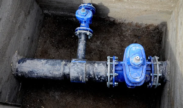 New water valves and pipes for water pipeline
