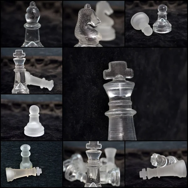 Chess pieces, collage