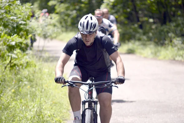 NATIONAL PARK GALICICA,MACEDONIA -JUNE 21, 2015:Bicycle Tour \