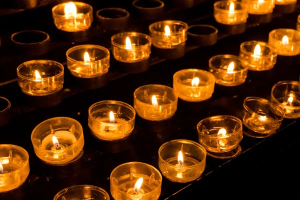 Church candles  burning