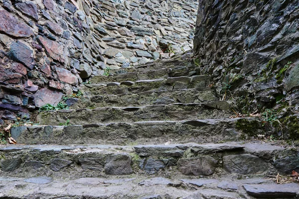 Stone stairs in a medieval castle
