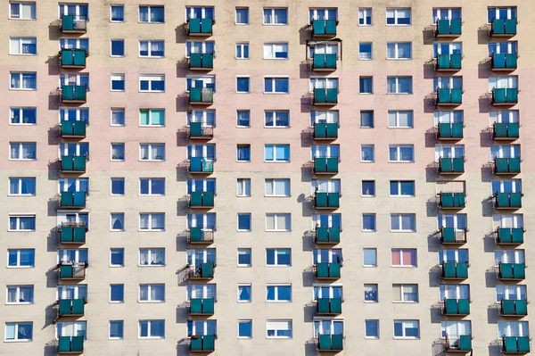 The facade of a residential high-rise building