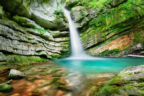 Magic waterfall in Slovenia