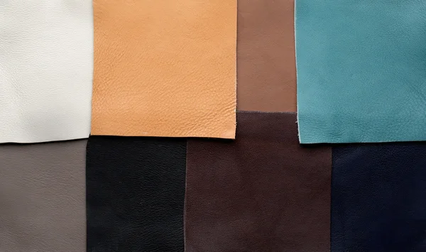 Leather patches of different color
