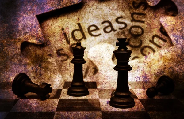 Chess and idea concept grunge concept