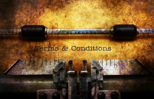 Terms and conditions grunge concept