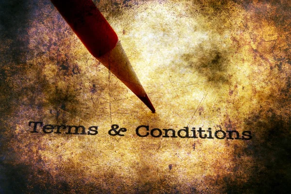 Terms and conditions grunge concept