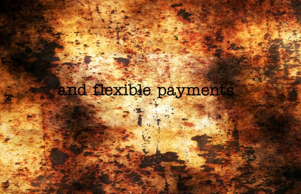 Flexible payments grunge concept