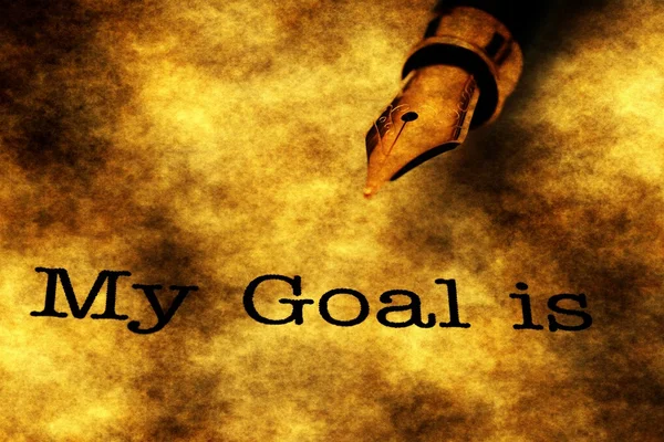 Pen on my goal text