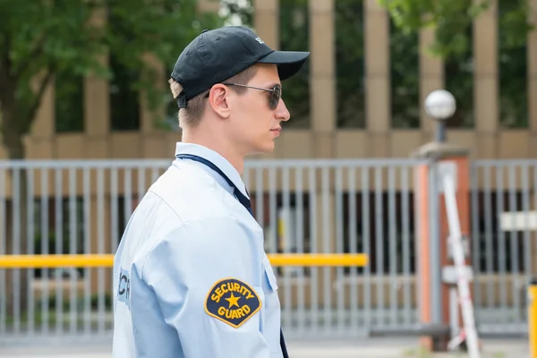Young Male Security Guard In Uniform