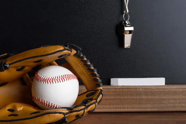 Whistle, Chalk And Baseball Glove