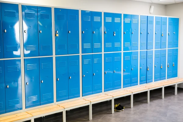 Blue Lockers In Room