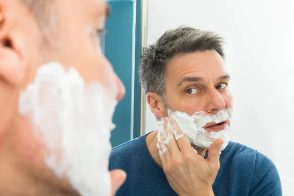 Man Applying Shaving Cream