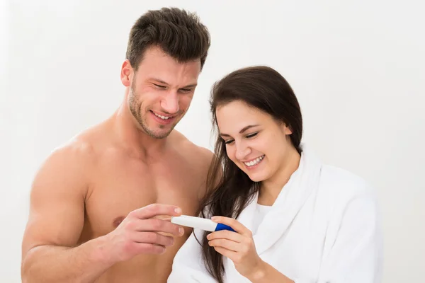 Couple with Pregnancy Test