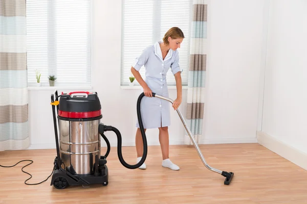 Female Maid With Vacuum Cleaner