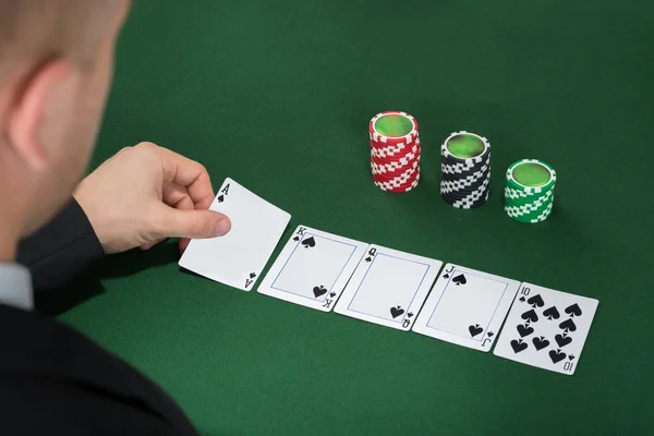 Poker Player Playing Cards