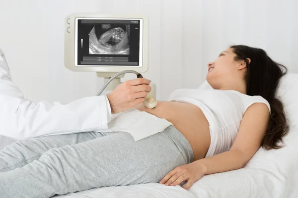 Doctor and Ultrasound Scan On Woman