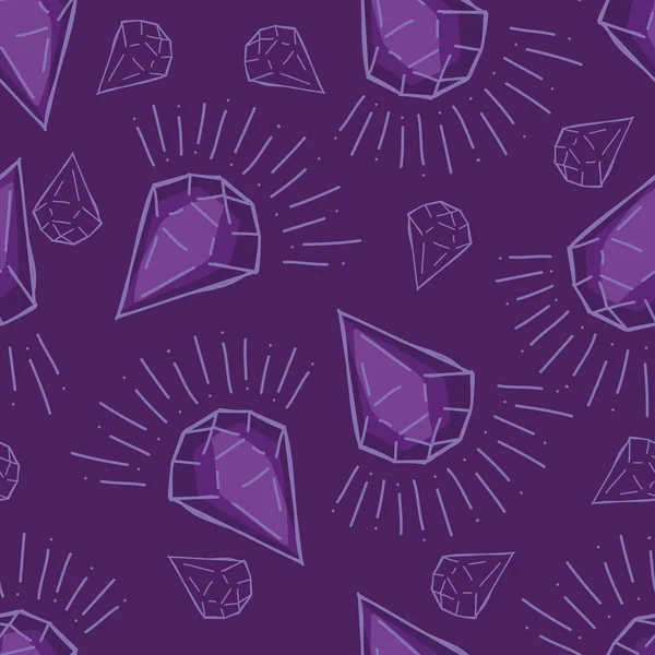 Gems doodle pattern