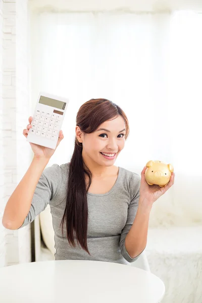 Asian young woman in grey t-shirt