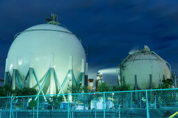 Gas Processing Plant at night