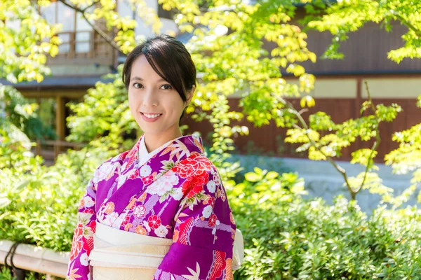 Japanese woman with kimono dressing