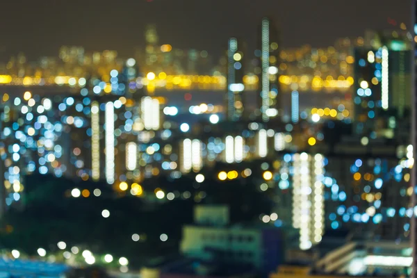 Blurred city view at night
