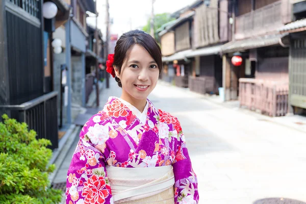 Asian young woman wearing kimono