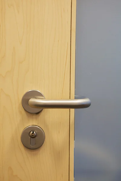 Closed door with doorknob