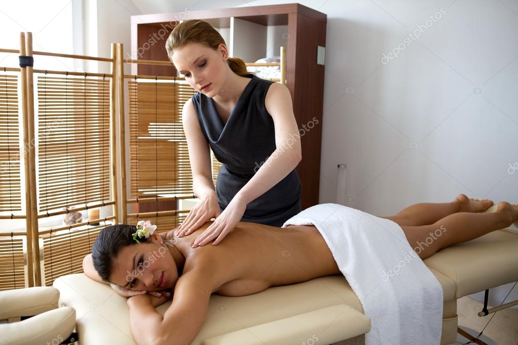 Massage rooms girl session with