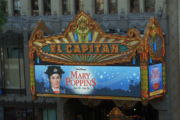 El Capitan Theater featuring a Mary Poppins ad