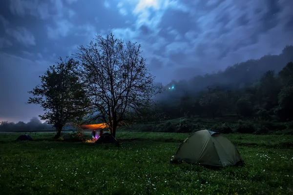 Night\'s sleep in the camp on the nature