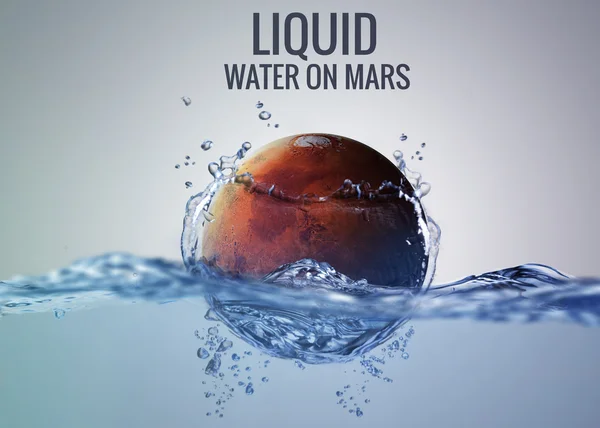 Discovered liquid water on the planet mars, great science discovery. Elements of this image furnished by NASA