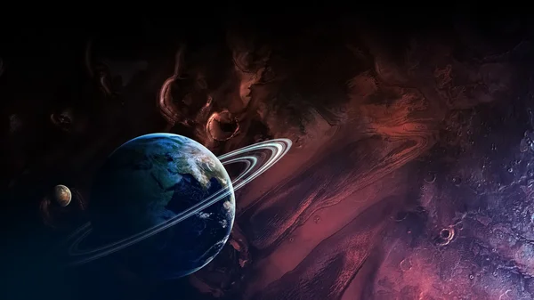 Beautiful fantastic planets in space. Elements of this image furnished by NASA