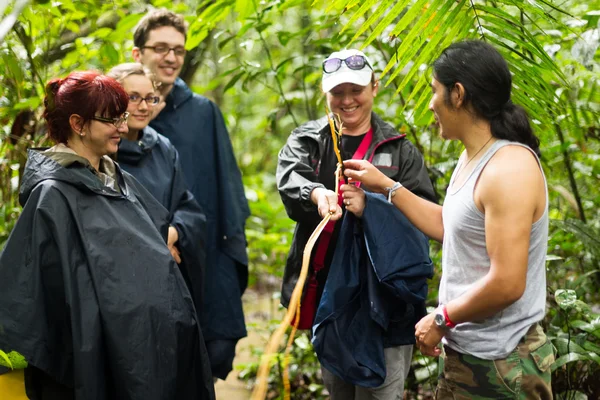 Tourists Group In Amazonia