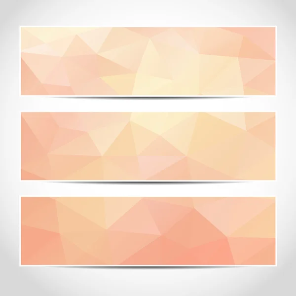 Set of trendy pink banners template