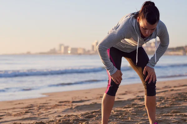 Exhausted runner after workout