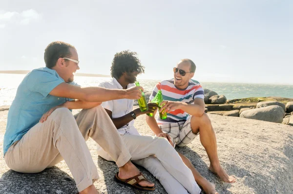 Friends relaxing with some beers