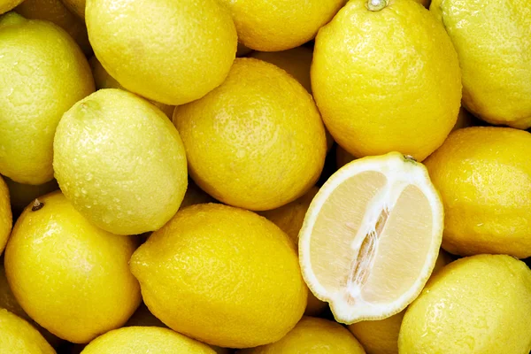 Lemon background close up
