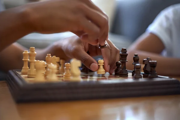 Couple playing a game of chess