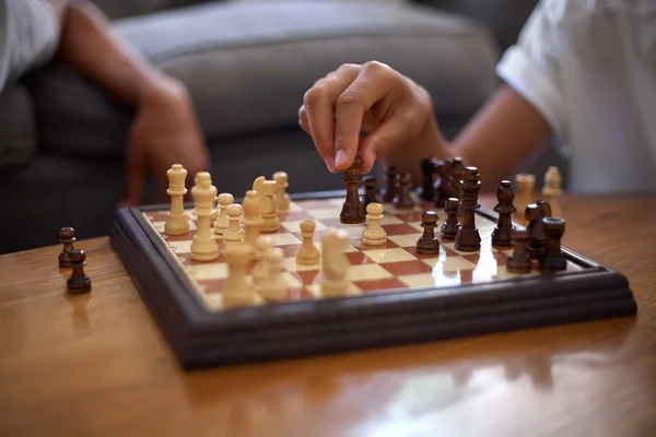 Couple playing a game of chess